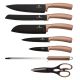 BerlingerHaus - Lot de couteaux en acier inoxydable dans un présentoir 8 pièces or rose/noir