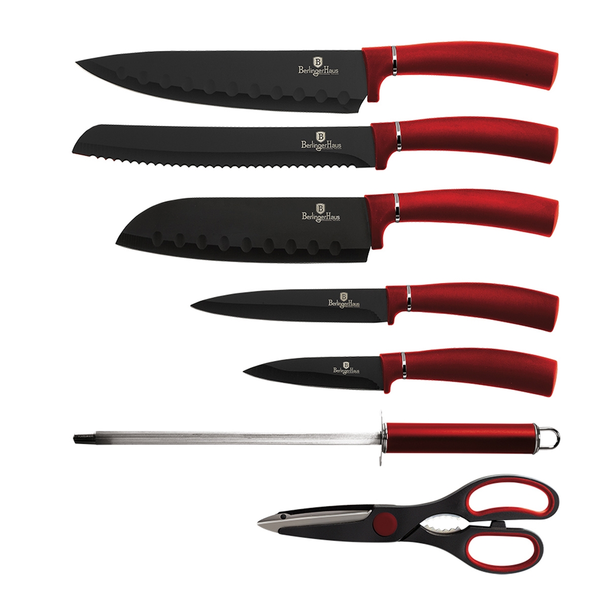 Lot De 8 Couteaux De Cuisine D'occasion - Marque "Cuisine" - Bon état Général