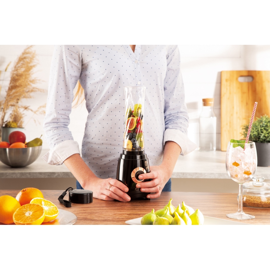 BerlingerHaus - Smoothie blender 250W/230V zwart/rosé goud
