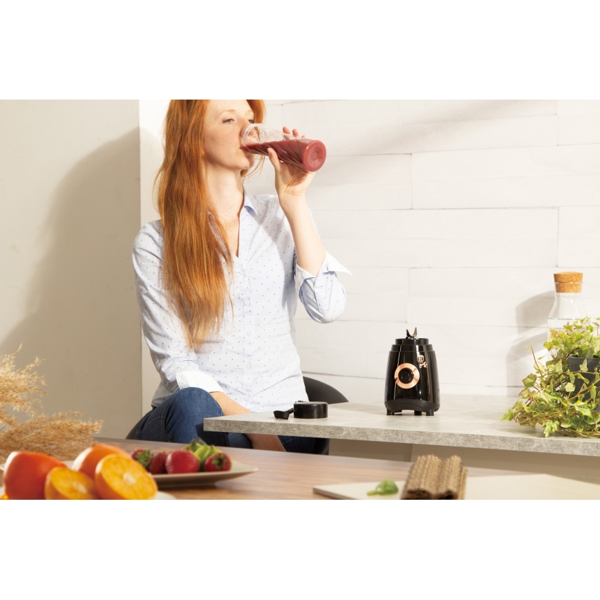 BerlingerHaus - Smoothie blender 250W/230V zwart/rosé goud