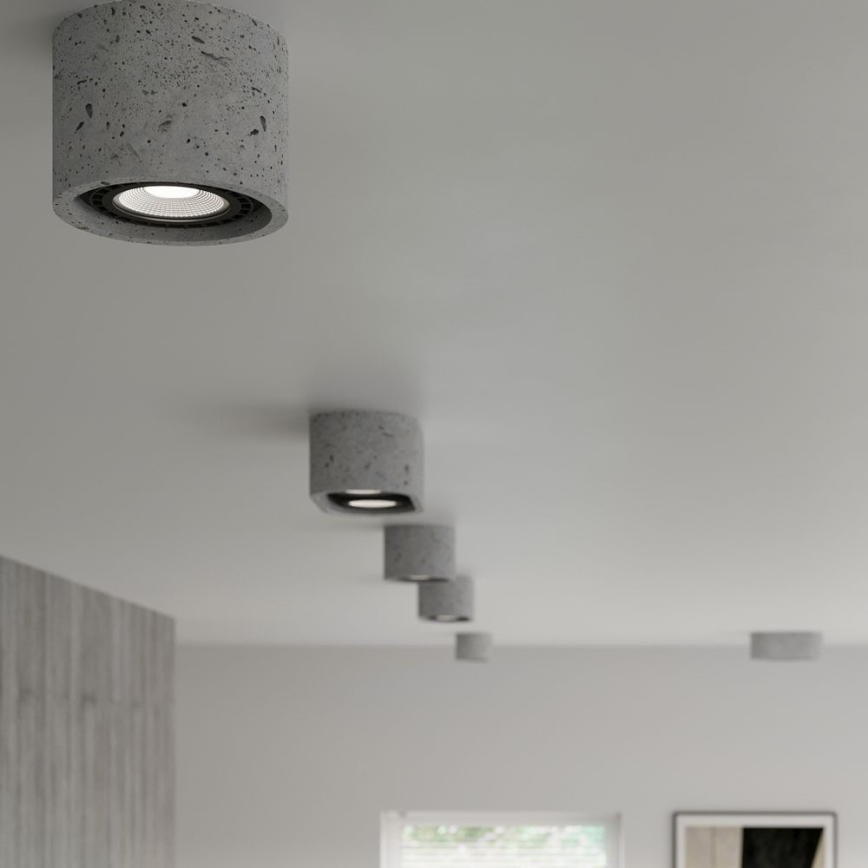 Betonnen Plafondlamp BASIC AR111 1x GU10 / 40W / 230V