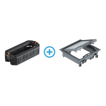 BETTERMANN - Boîtier encastré pour double plancher 12 modules (6 appareils 45x45)