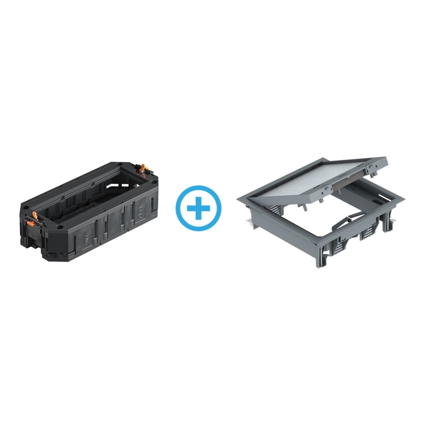 BETTERMANN - Boîtier encastré pour double plancher 12 modules (6 appareils 45x45)