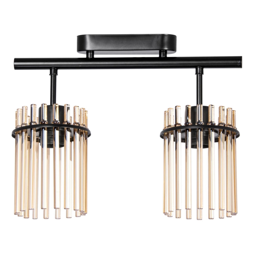 Bevestigde hanglamp 2xE27/60W/230V zwart/gerookt
