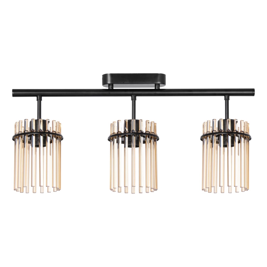Bevestigde hanglamp 3xE27/60W/230V zwart/beige