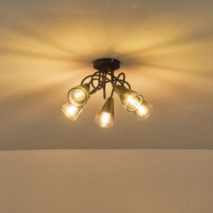 Bevestigde hanglamp 5xE14/7W/230V
