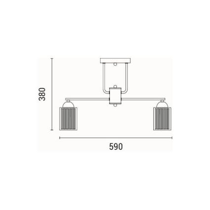 Bevestigde hanglamp 5xE27/60W/230V
