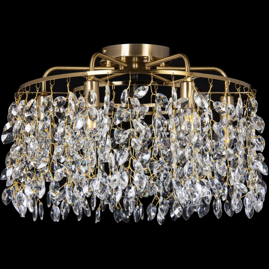 Bevestigde hanglamp 6xE14/60W/230V diameter 50 cm goud