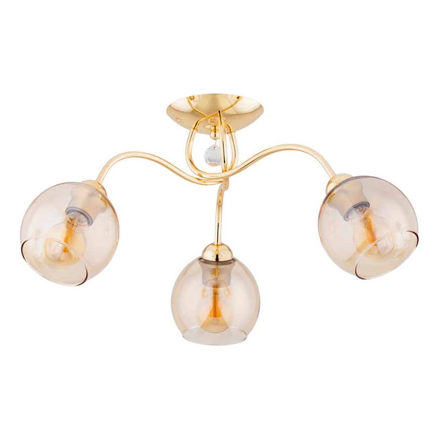 Bevestigde hanglamp AMARILLO 3xE27/15W/230V goud