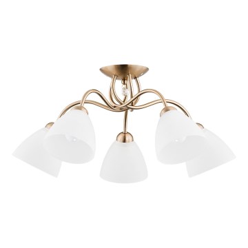 Bevestigde hanglamp AMARILLO 5xE27/15W/230V goud