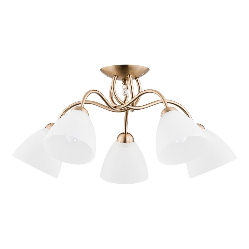 Bevestigde hanglamp AMARILLO 5xE27/15W/230V goud