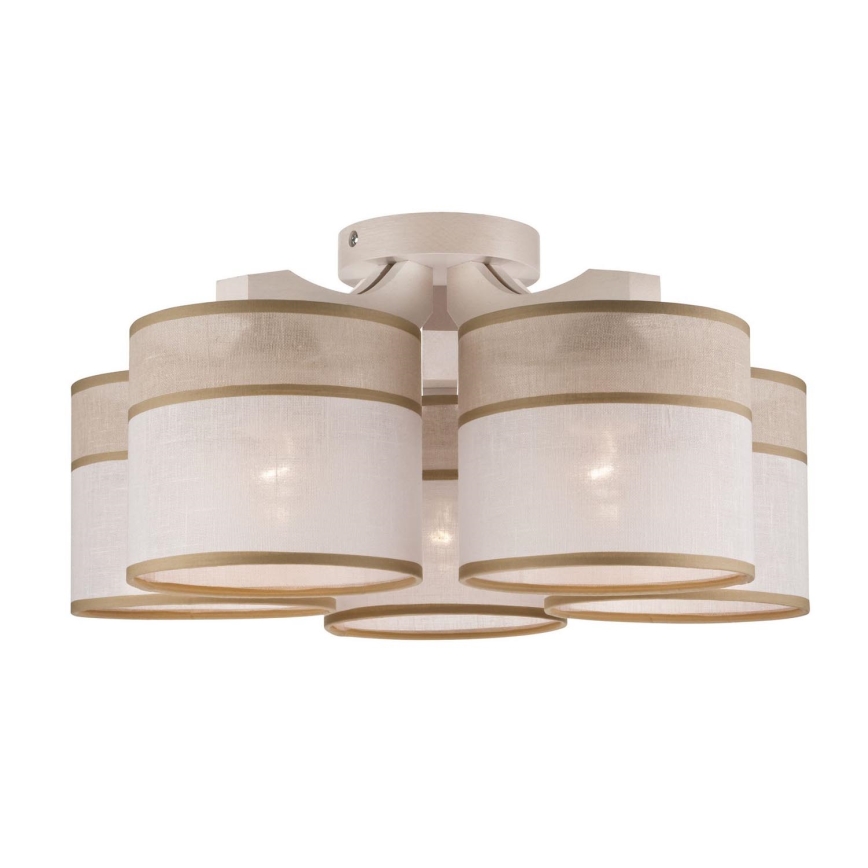 Bevestigde hanglamp ANDREA 5xE27/60W/230V - FSC gecertificeerd