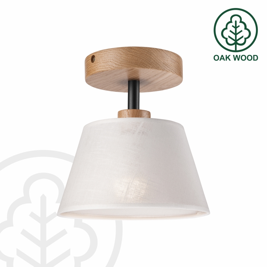 Bevestigde hanglamp ANTONIO 1xE14/60W/230V wit/eiken