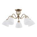 Bevestigde hanglamp ARIEL 5xE27/15W/230V goud