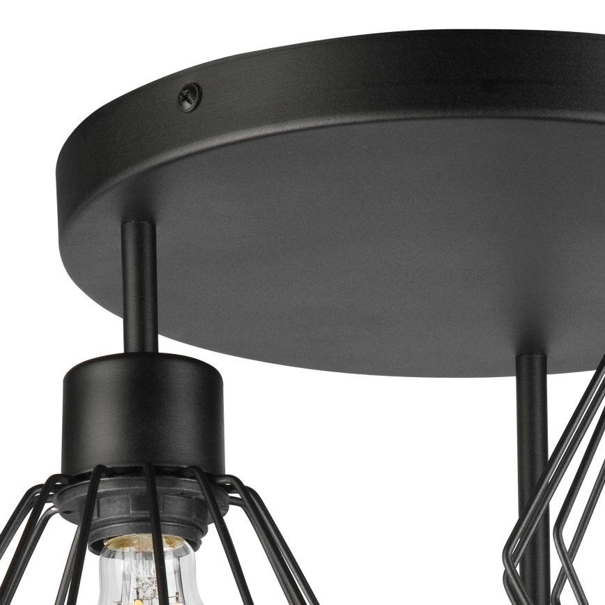 Bevestigde hanglamp AUDREY 3xE27/60W/230V zwart