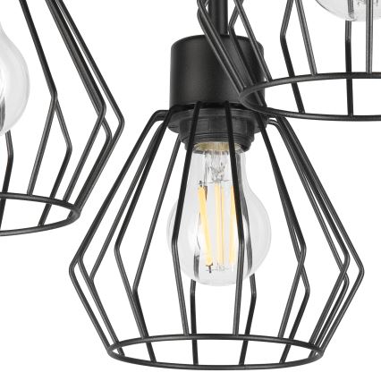 Bevestigde hanglamp AUDREY 3xE27/60W/230V zwart