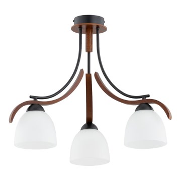 Bevestigde hanglamp BAFIA 3xE27/15W/230V bruin