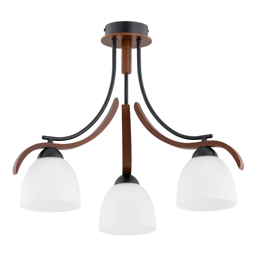 Bevestigde hanglamp BAFIA 3xE27/15W/230V bruin