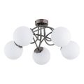 Bevestigde hanglamp BANKO 5xE14/10W/230V zwart glanzend chroom