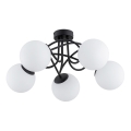 Bevestigde hanglamp BANKO 5xE14/10W/230V zwart