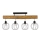 Bevestigde hanglamp BERIS 4xE27/25W/230V grenen