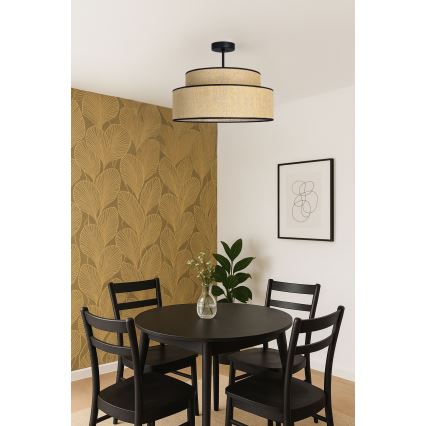Bevestigde hanglamp BOHO 1xE27/60W/230V beige
