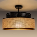 Bevestigde hanglamp BOHO 1xE27/60W/230V zwart/rotan
