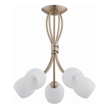 Bevestigde hanglamp BUENA 5xE14/10W/230V goud