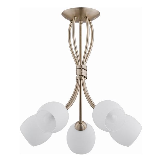 Bevestigde hanglamp BUENA 5xE14/10W/230V goud