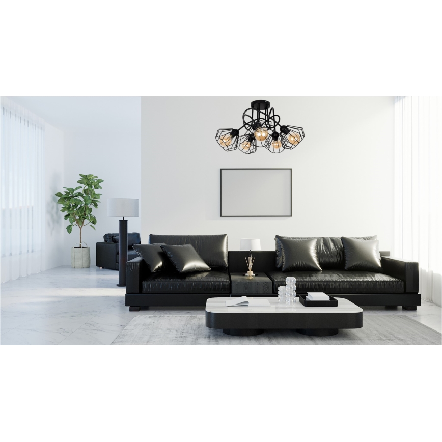 Bevestigde hanglamp CEED 5xE27/60W/230V