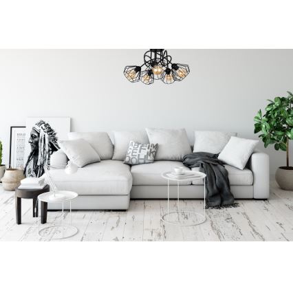 Bevestigde hanglamp CEED 5xE27/60W/230V