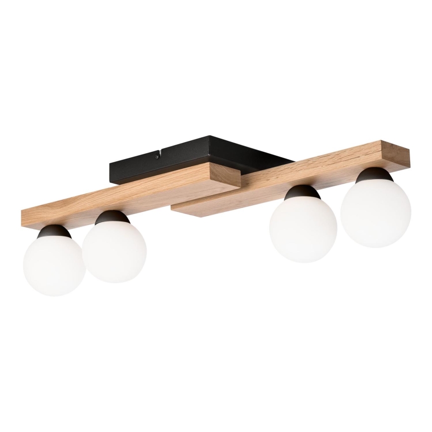 Bevestigde hanglamp CORTINA 4xG9/5W/230V zwart/eiken