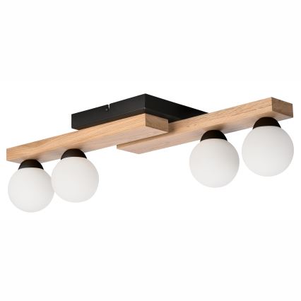 Bevestigde hanglamp CORTINA 4xG9/5W/230V zwart/eiken