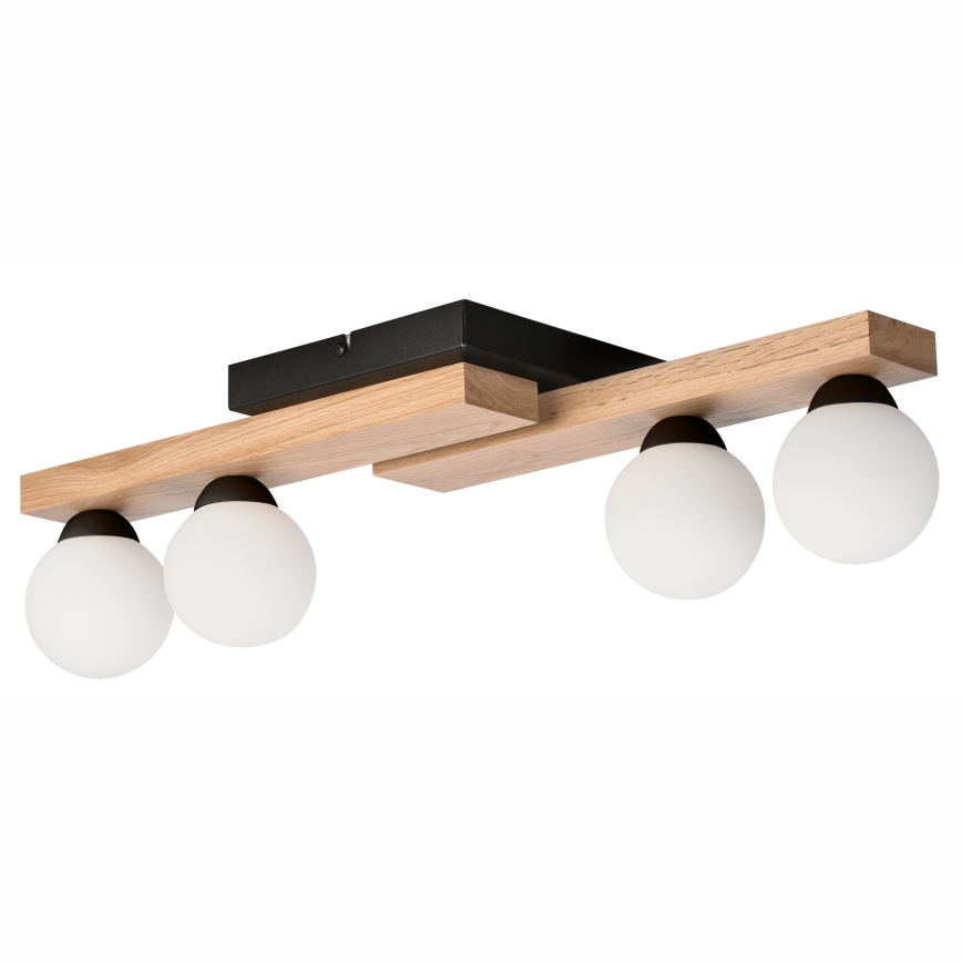 Bevestigde hanglamp CORTINA 4xG9/5W/230V zwart/eiken