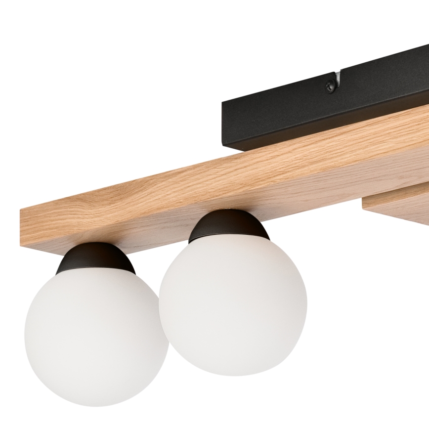 Bevestigde hanglamp CORTINA 4xG9/5W/230V zwart/eiken