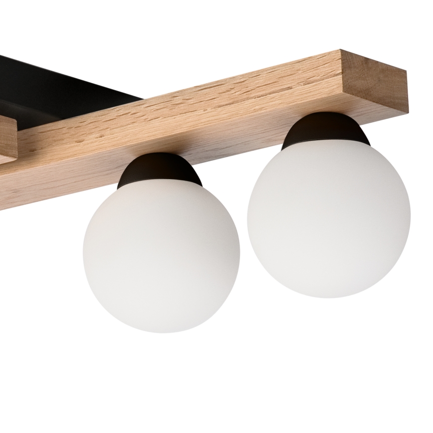 Bevestigde hanglamp CORTINA 4xG9/5W/230V zwart/eiken