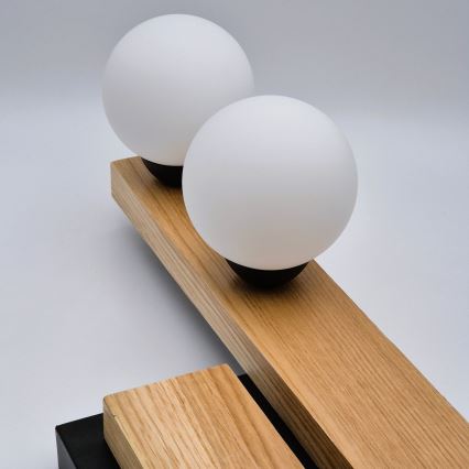 Bevestigde hanglamp CORTINA 4xG9/5W/230V zwart/eiken