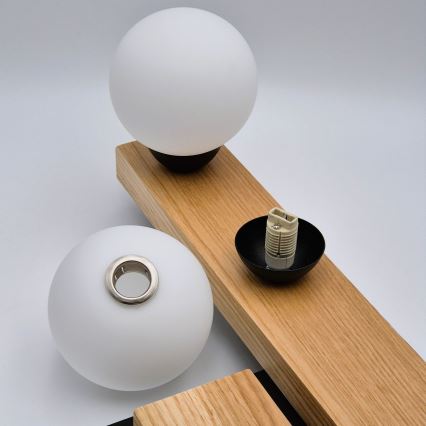 Bevestigde hanglamp CORTINA 4xG9/5W/230V zwart/eiken