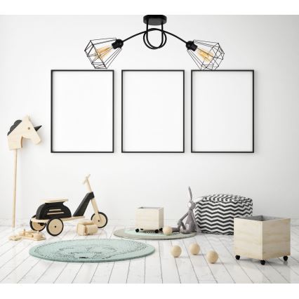 Bevestigde hanglamp DIAMENT 2xE27/60W/230V