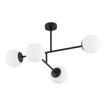 Bevestigde hanglamp DILON 4xE14/10W/230V zwart
