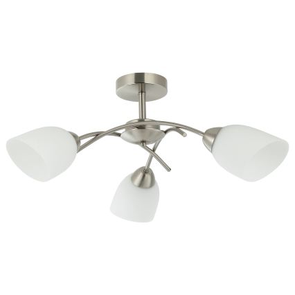 Bevestigde hanglamp DONNA 3xE27/60W/230V nikkel