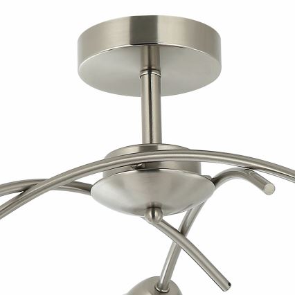 Bevestigde hanglamp DONNA 3xE27/60W/230V nikkel