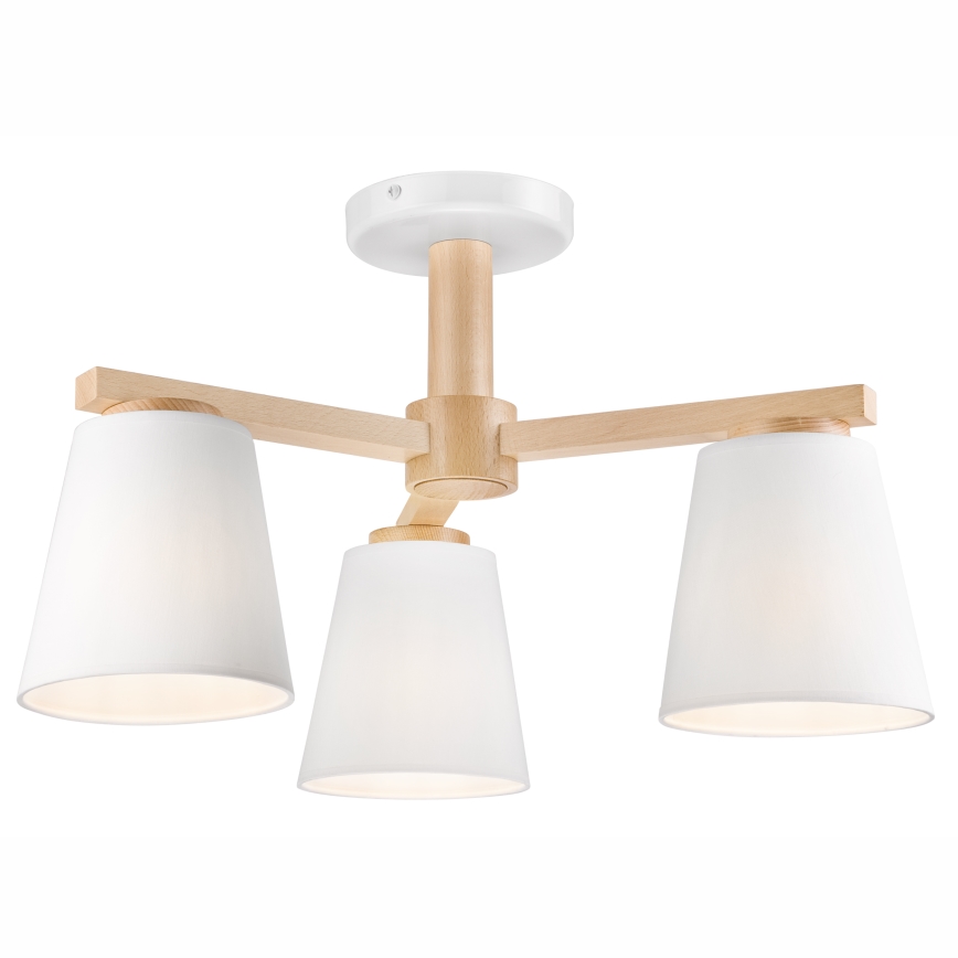 Bevestigde hanglamp ELLIE 3xE27/60W/230V beuken