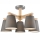 Bevestigde hanglamp ELLIE 5xE27/60W/230V grijs/beuken