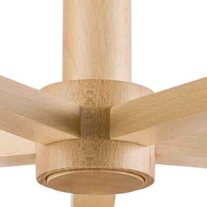 Bevestigde hanglamp ELLIE 5xE27/60W/230V grijs/beuken