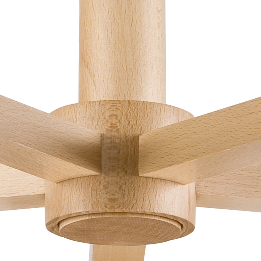 Bevestigde hanglamp ELLIE 5xE27/60W/230V grijs/beuken