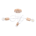 Bevestigde hanglamp EMBER 3xE27/15W/230V wit/beige/beuken