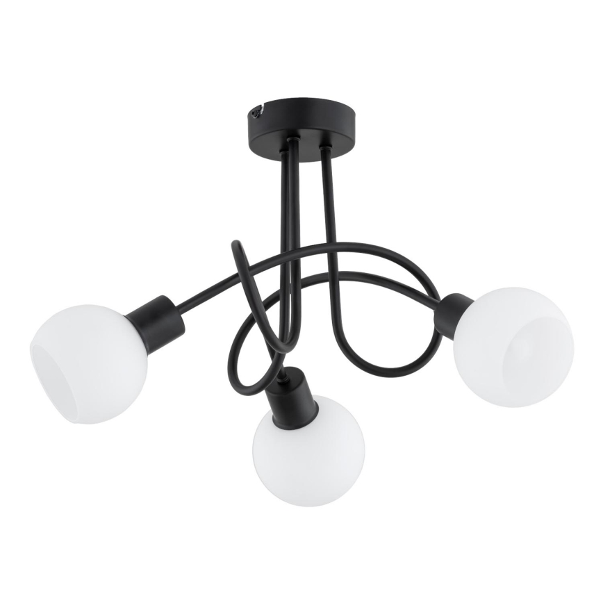 Bevestigde hanglamp ERYKA 3xE14/10W/230V zwart