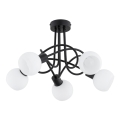 Bevestigde hanglamp ERYKA 5xE14/10W/230V zwart
