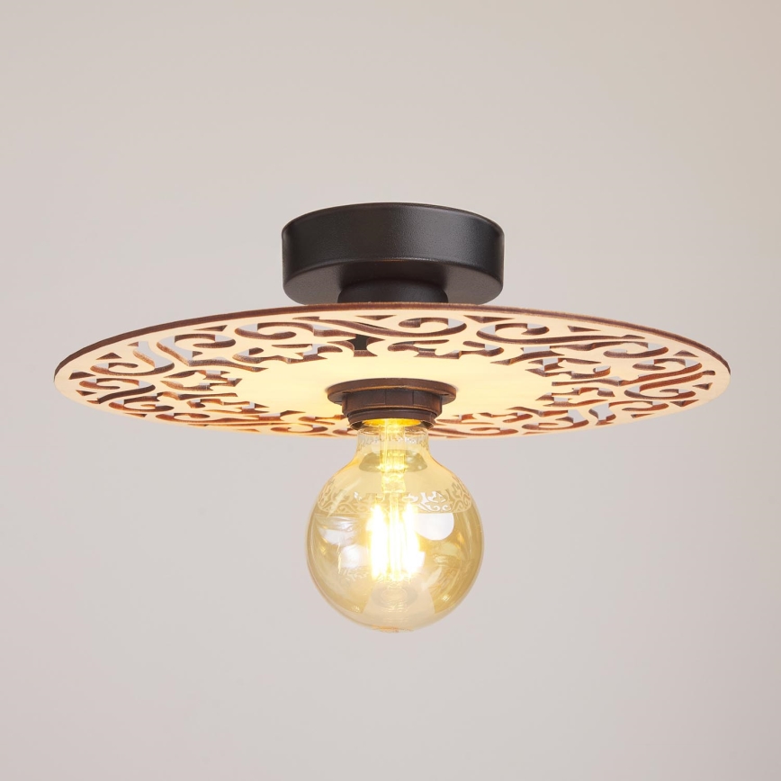Bevestigde hanglamp FALCO 1xE27/60W/230V diameter 30 cm beige